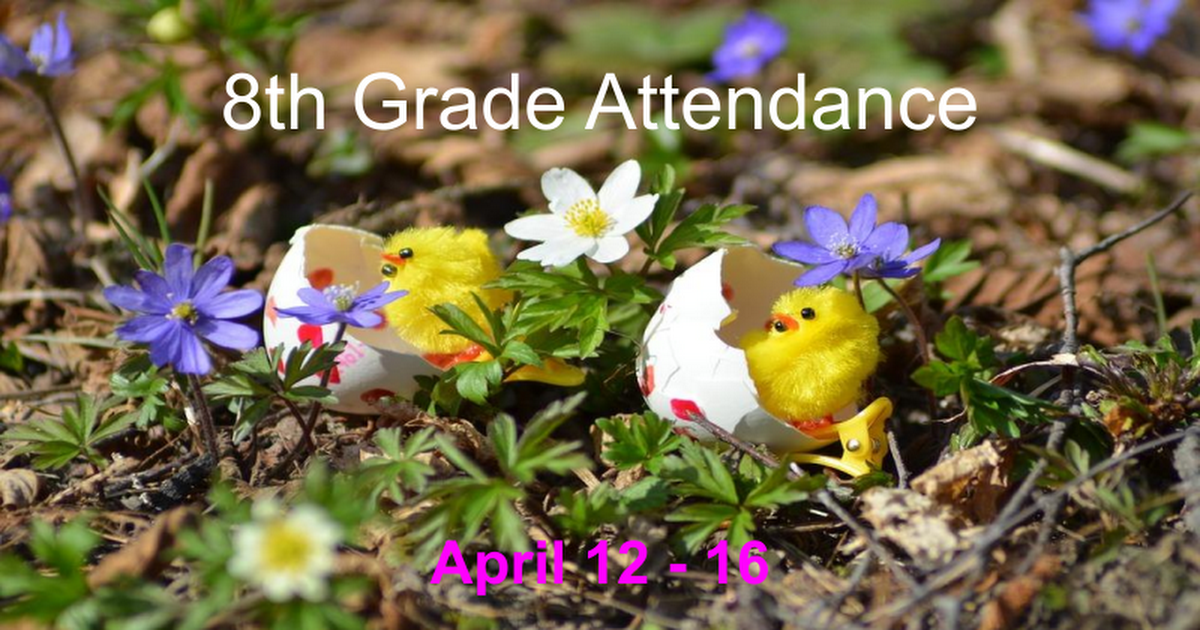 8th Grade Attendance 4/12