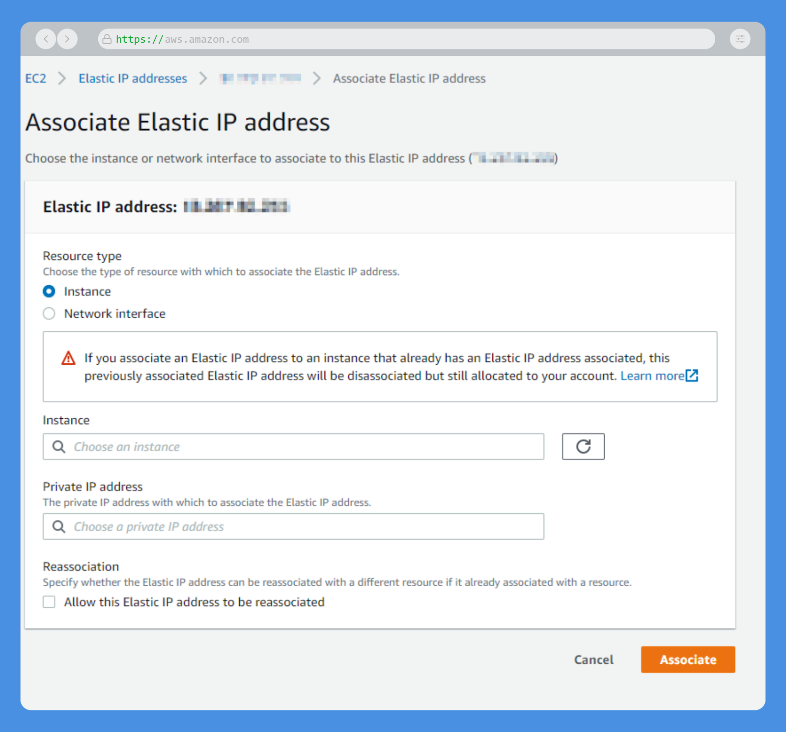 Associate an Elastic IP