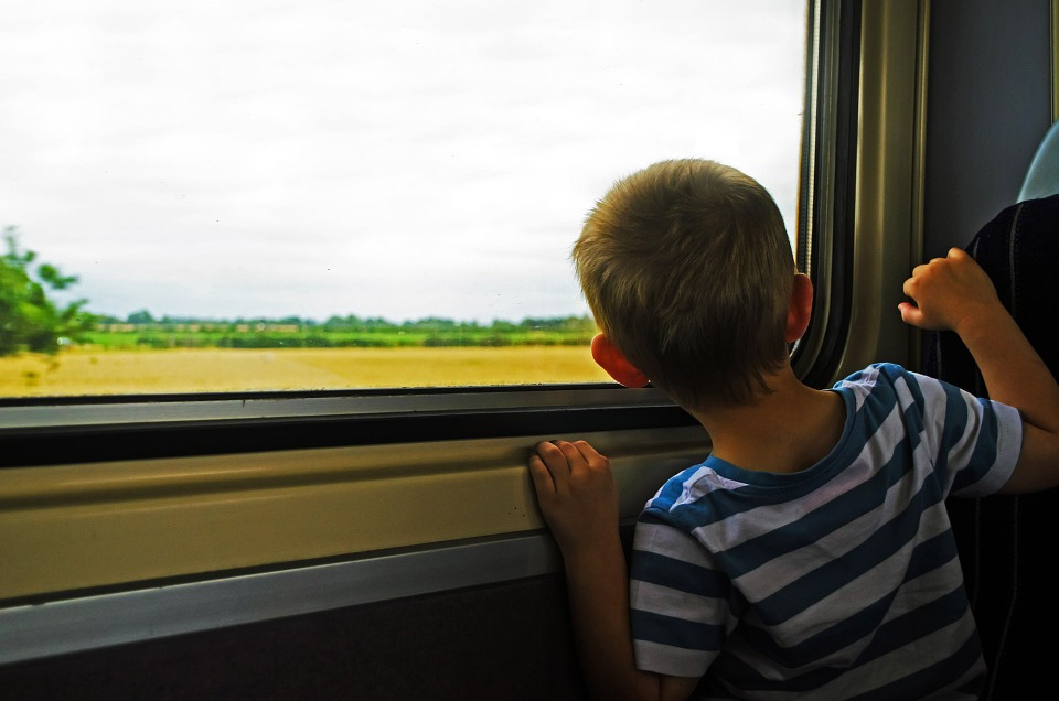 Boy In A Train Cabin