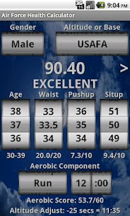 Download Air Force Health PT Test Calc apk