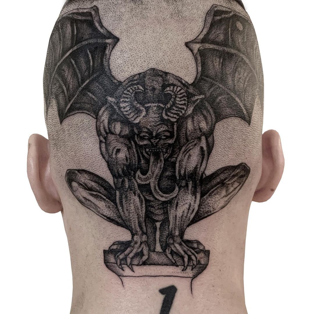 Gargoyle Tattoo Pictures On Head 
