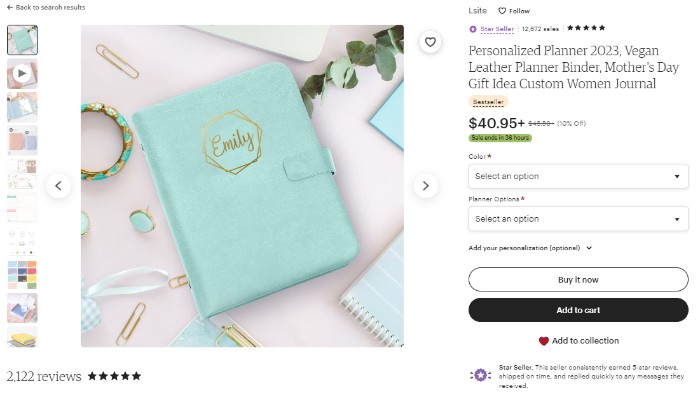 personalized planner etsy
