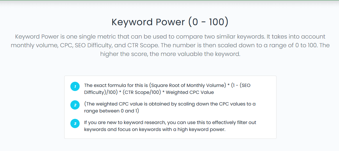 Keyword power