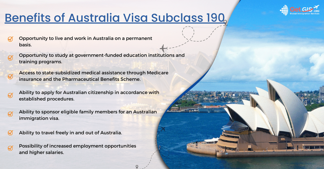Benefits of traveling to Australia on visa Subclass 190