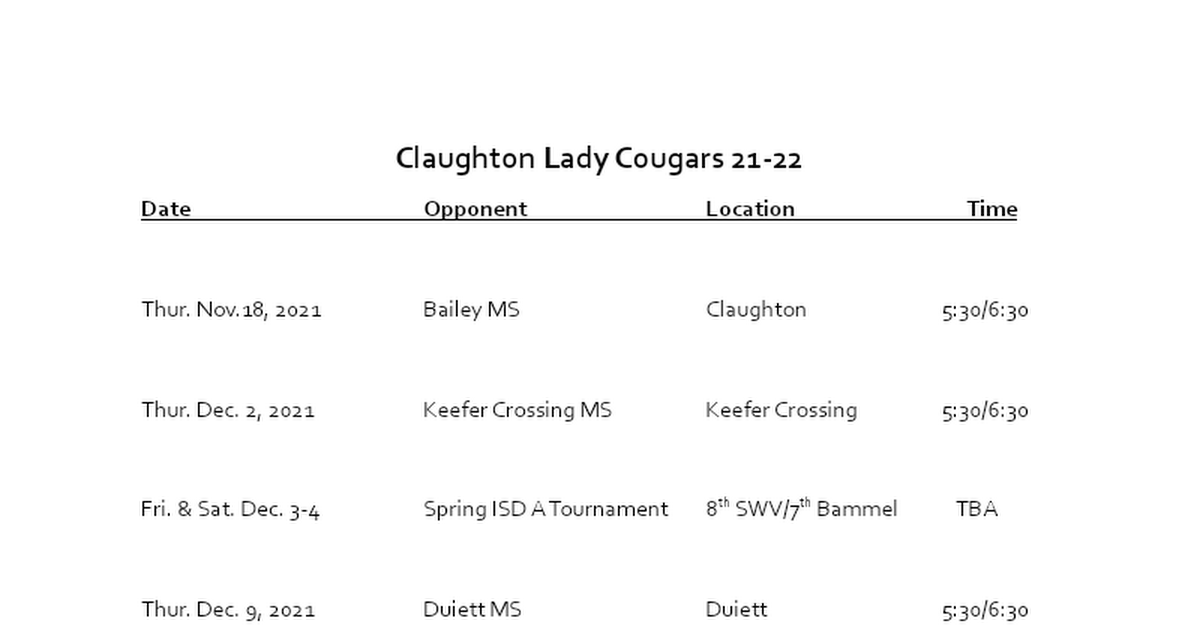Claughton Lady Cougars 21-22 Schedule.docx