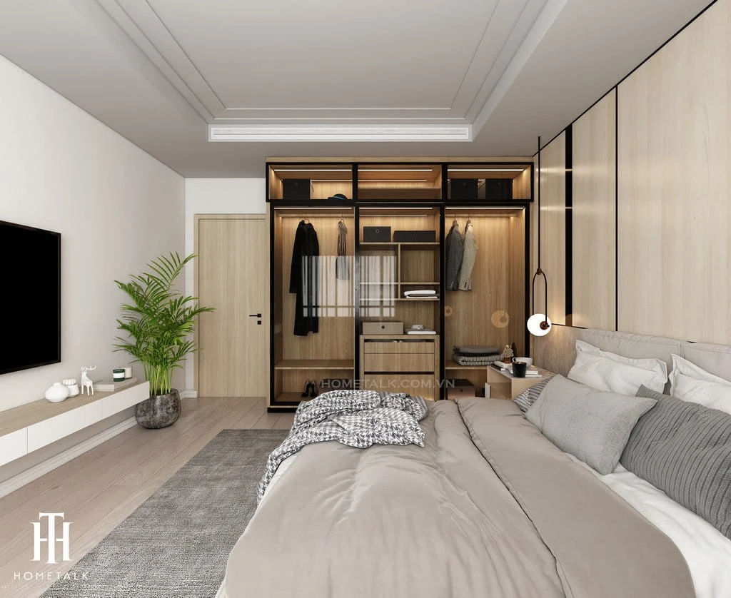 thiết kế nội thất phòng ngủ 14m2