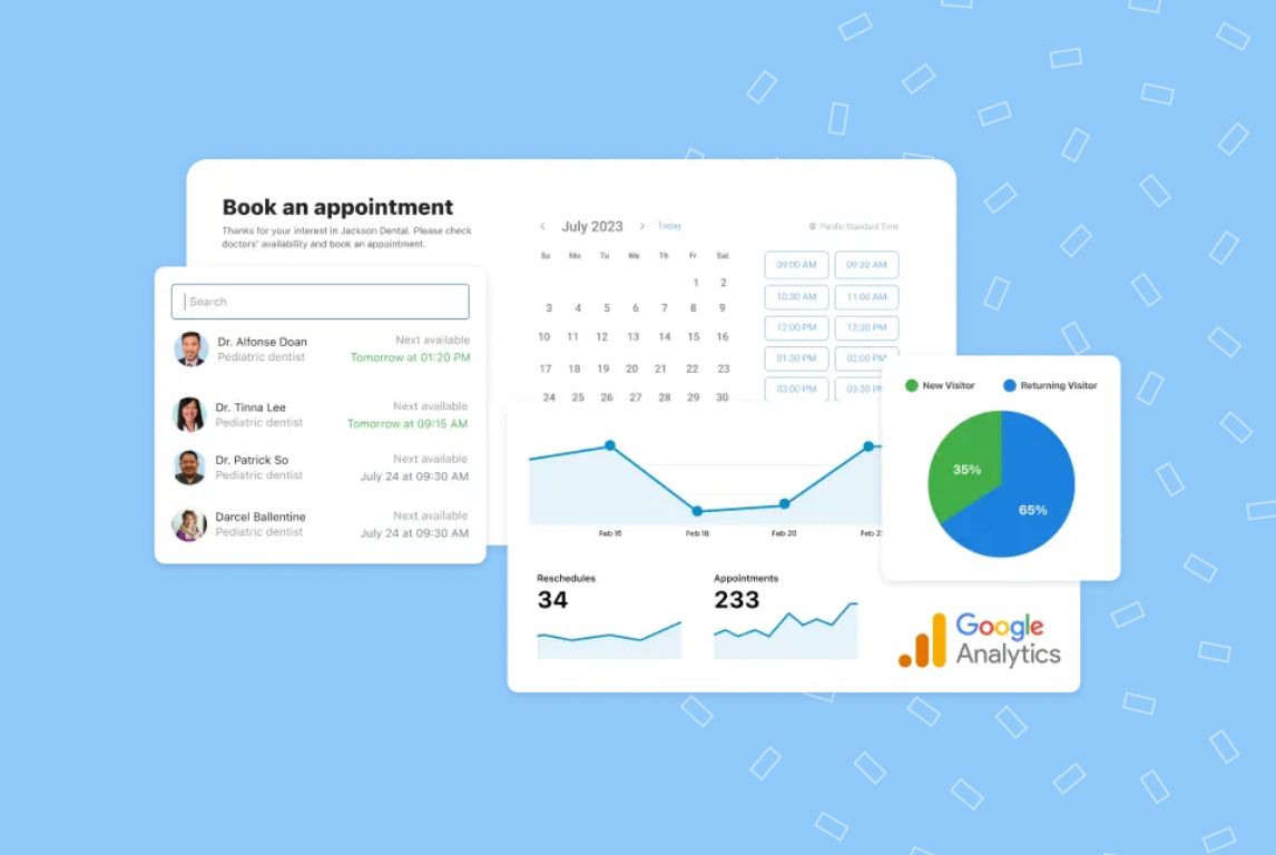 Image shows healthcare businesses can analyze appointment times and other trends using Birdeye