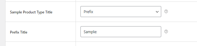 Option to Add Sample Product Title Prefix