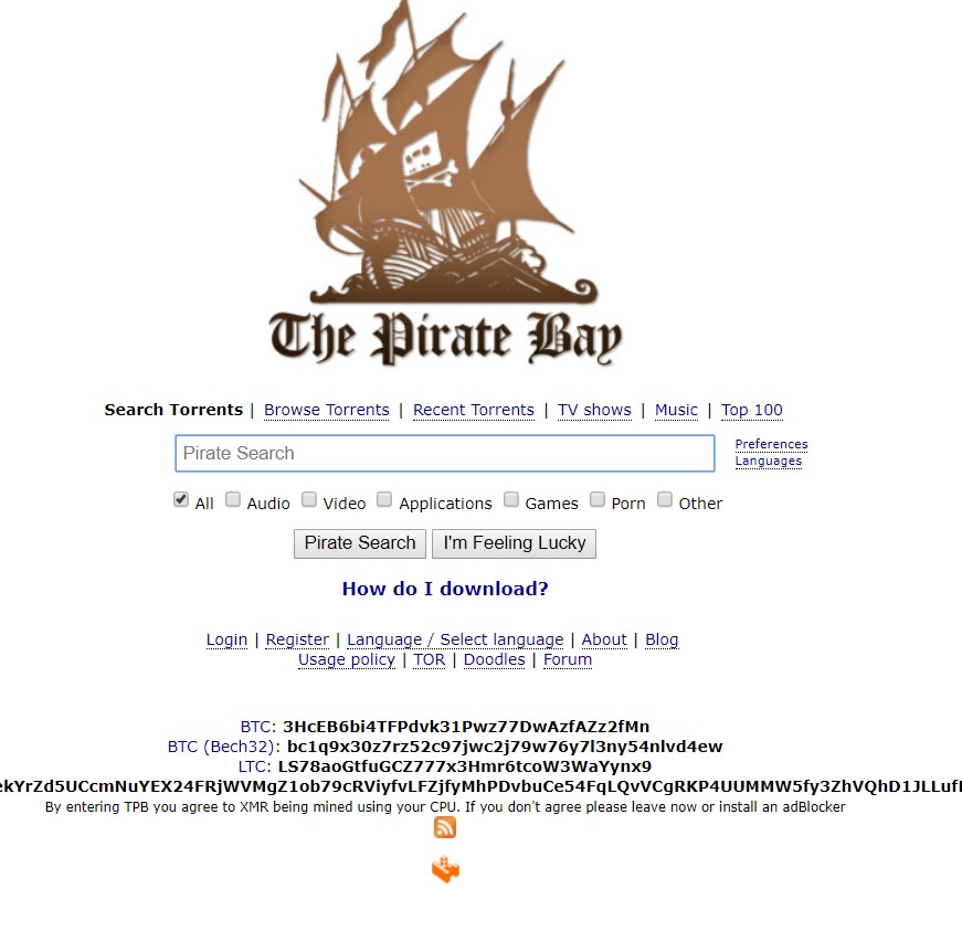 sites de torrent ebook a baía do pirata