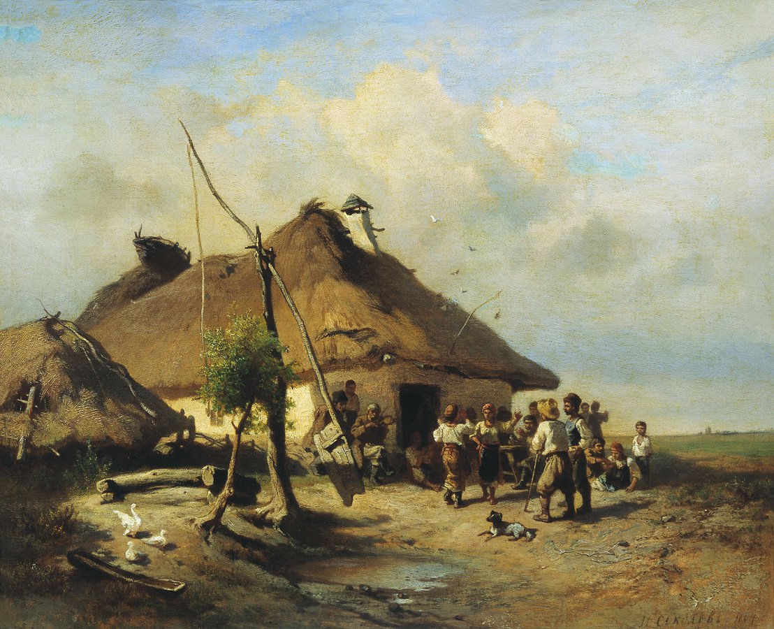 Біля шинку, Іван Соколов, 1864.jpg