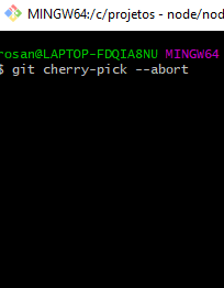 Comando --abort git cherry pick