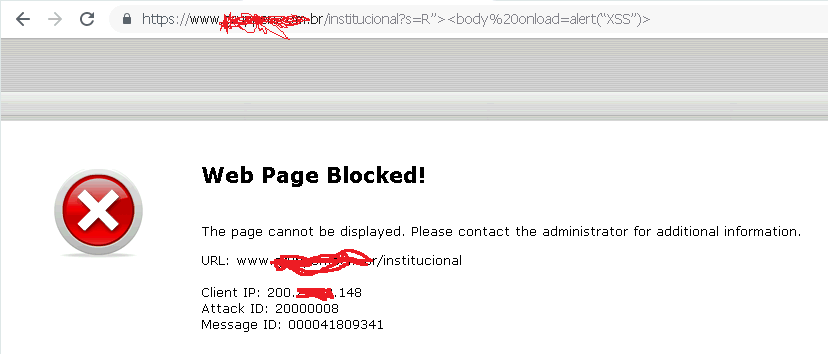 Página de Bloqueio