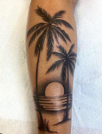 Peaceful Palm Tree Tattoo