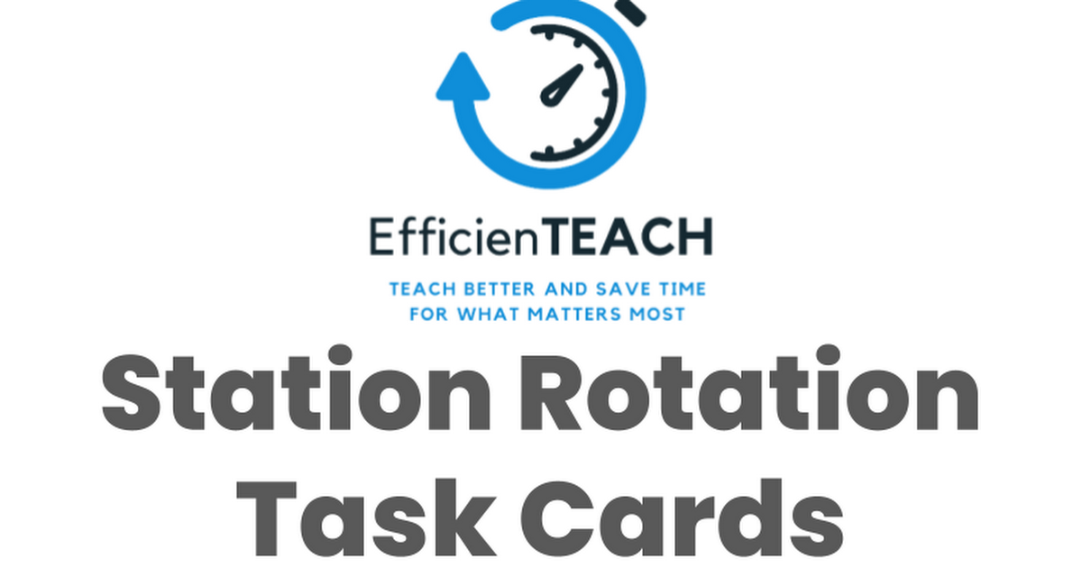 Station Rotation Task Cards