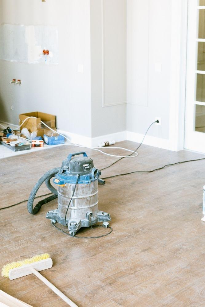 How to Survive a Home Addition Renovation - Vacuum in Recently Renovated Space