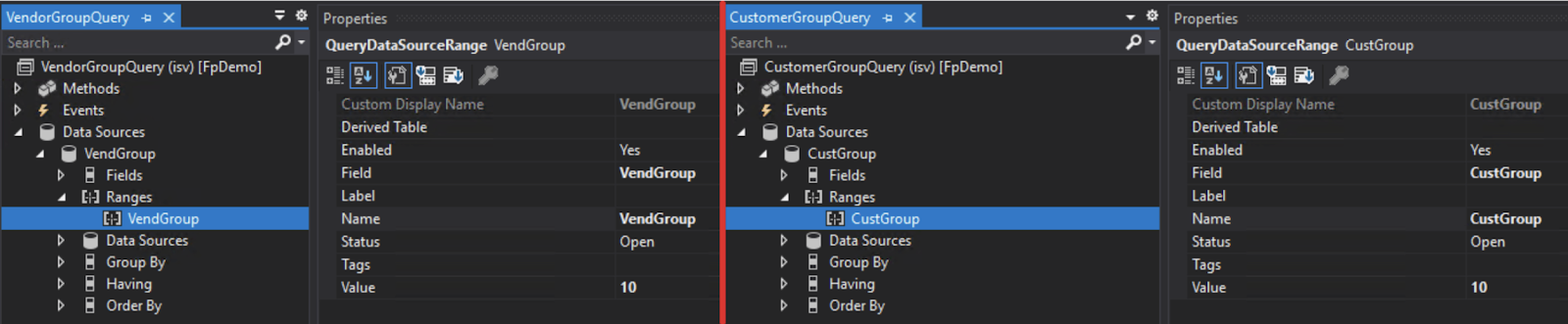 Vendor Group Query for XDS policies