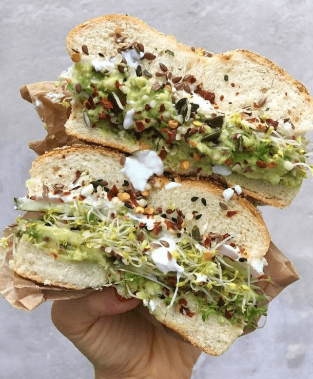 Avocado Bagel Sandwich