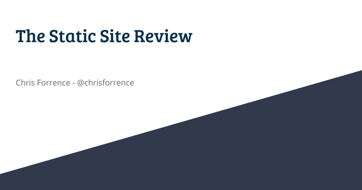 The Static Site Review