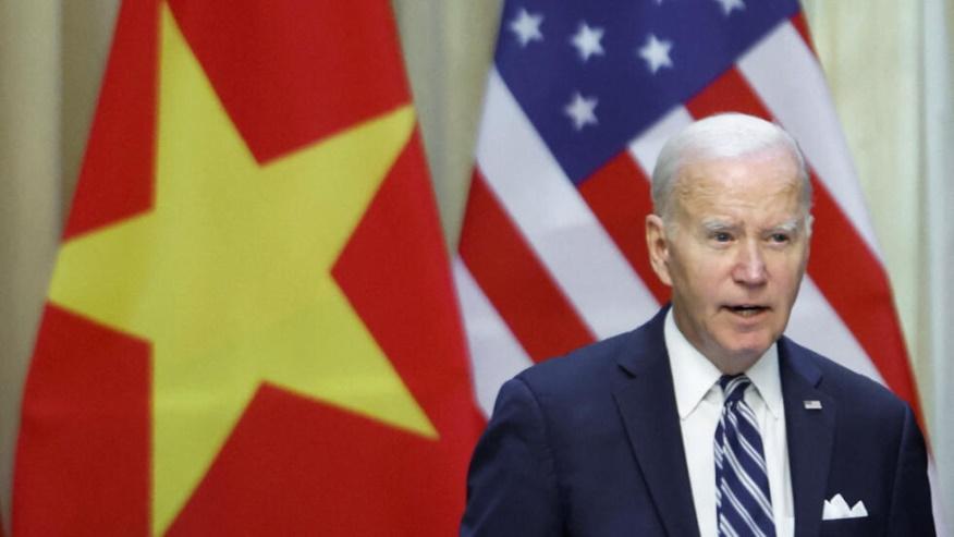 Tổng thống Hoa Kỳ Joe Biden phát biểu tại Hà Nội, Việt Nam, ngày 11/09/2023.
