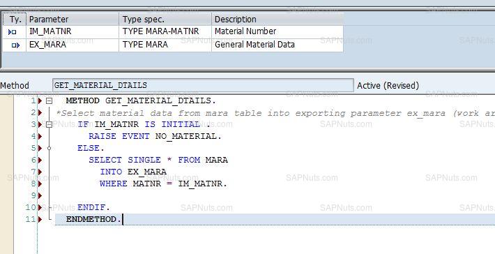 Event handler methods in SAP Classes OOABAP