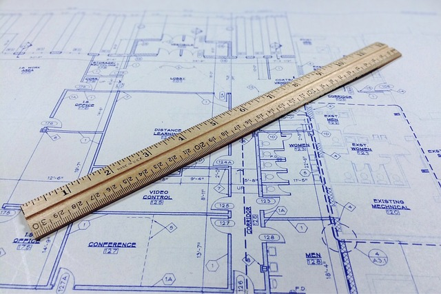 blueprint, ruler, architecture