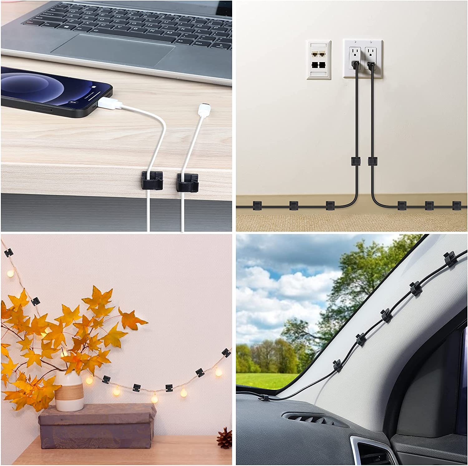Use a cord holder like this to keep your cables organized and your desk tidy.