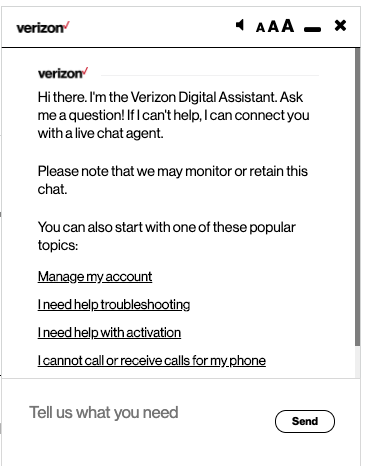 Verizon’s digital assistant