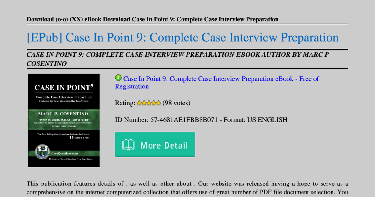Case-in-point-9-complete-case-interview-preparationpdf - Google Drive