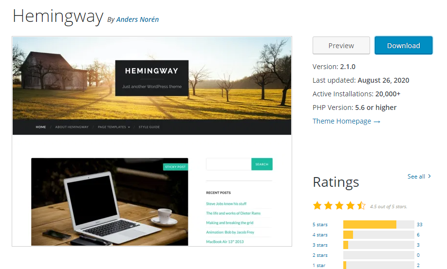 Hemingway-responsive-theme