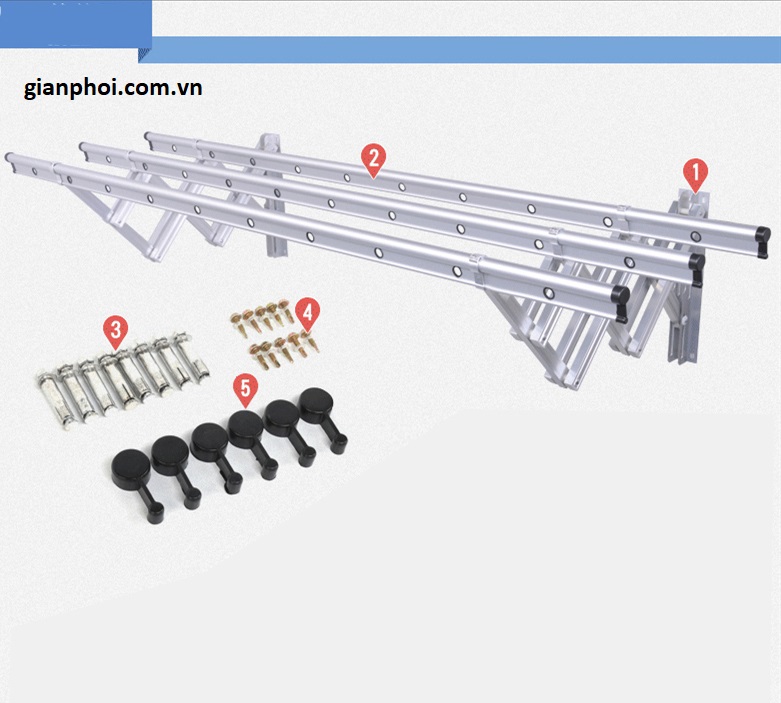 giàn phơi thông minh gắn tường Hòa Phát