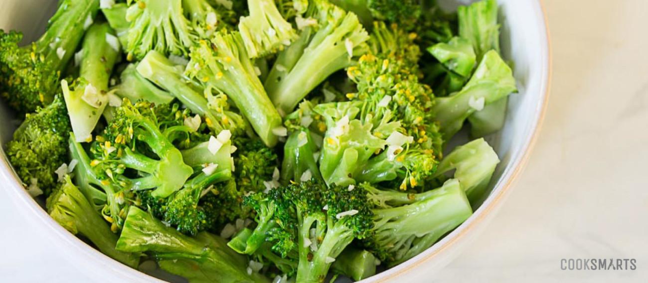 Steamed Broccoli veggie meal whilst you are going through an insurance claim and are without your kitchen