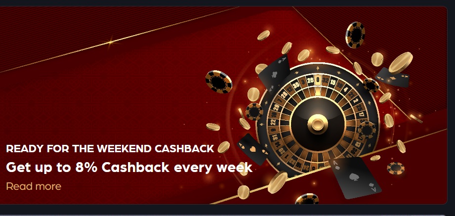 clubhouse casino 8% cashback bonus