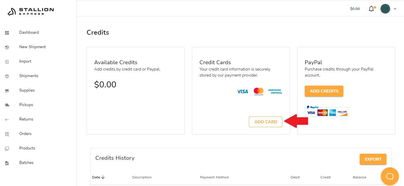 New Multiple Credit Cards Feature Stallion Express