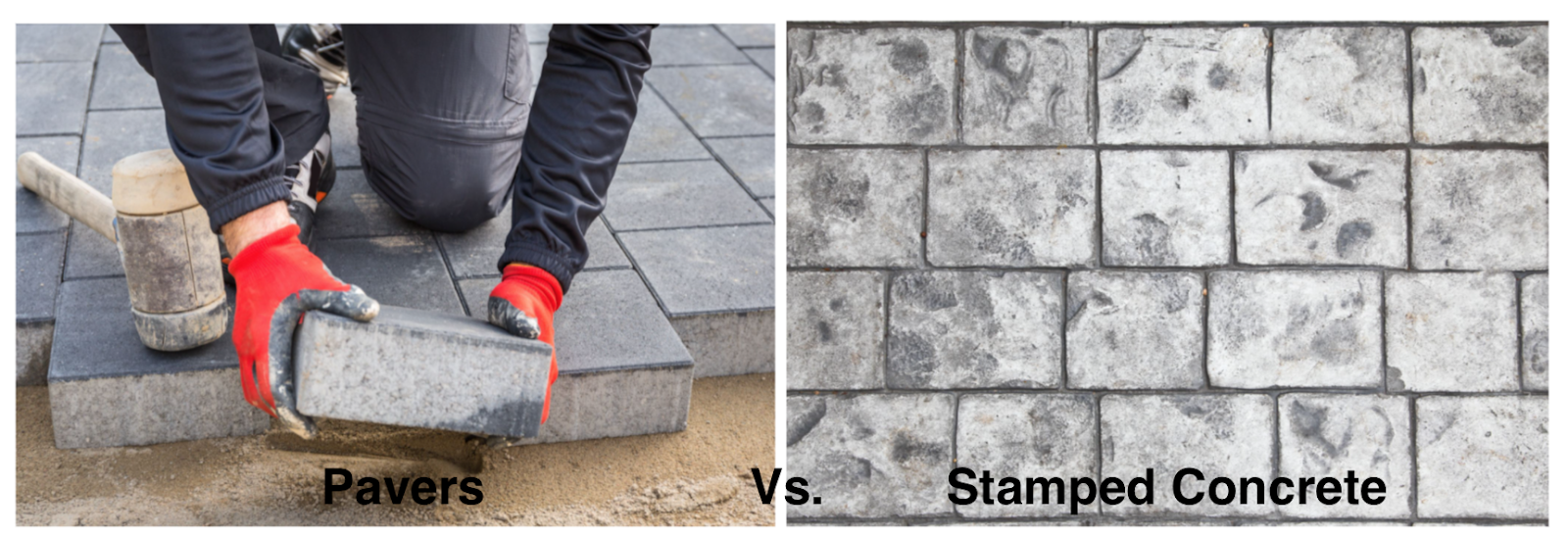 pavers vs. stamped concrete
