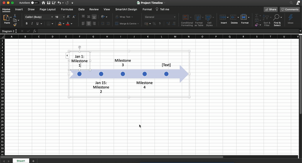 Esquemas de color de los gráficos de Excel en la pestaña Diseño de SmartArt