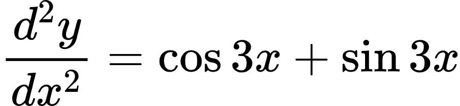 {"code":"\\begin{align*}\n{\\frac{d^{2}y}{dx^{2}}}&={\\cos3x+\\sin3x}\t\n\\end{align*}","id":"1-0-1-2","font":{"family":"Arial","color":"#000000","size":10},"type":"align*","ts":1603614915622,"cs":"uHFMbEoz7Hk0wenHgURdTA==","size":{"width":150,"height":34}}