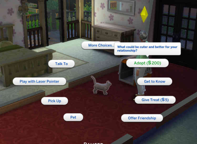 adopting a pet in sims 4