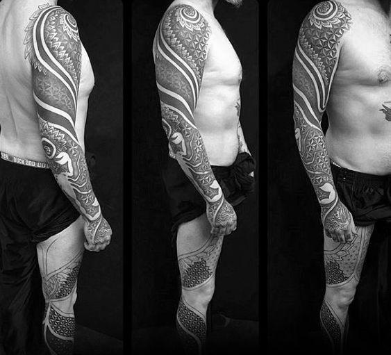 Sacred Symbols Full Sleeve Tattoo