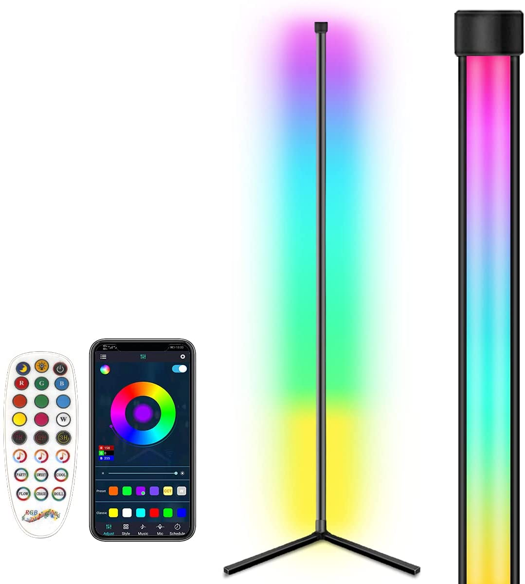 Lashahope RGB Color Changing Mood Lighting Corner Lamp