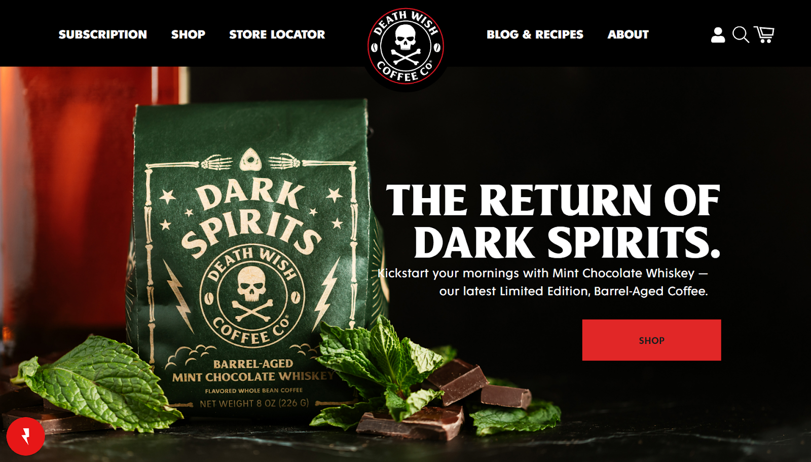 Death Wish Coffee’s website