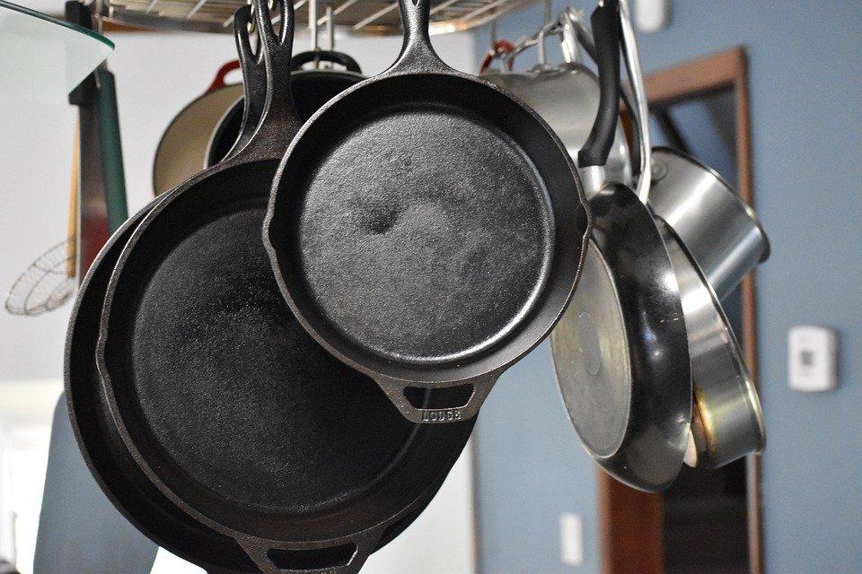 Cast Iron, Kitchen, Pan, Breakfast, Pots, Skillet, Food