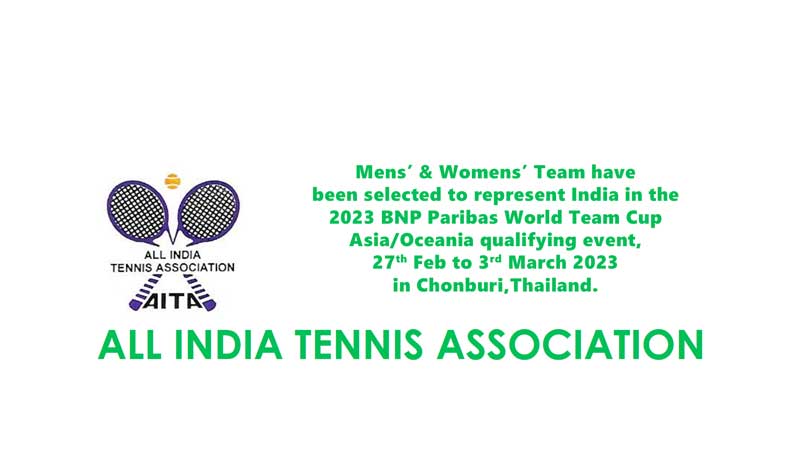 Indian Wheelchair Tennis Men & Women Team selected for 2023 BNP Paribas World Team Cup