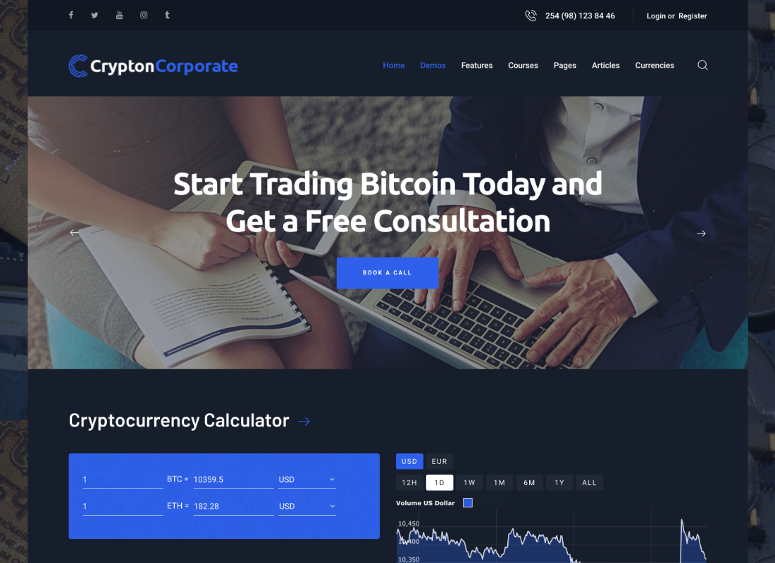 Crypton |  Un thème WordPress de crypto-monnaie polyvalent