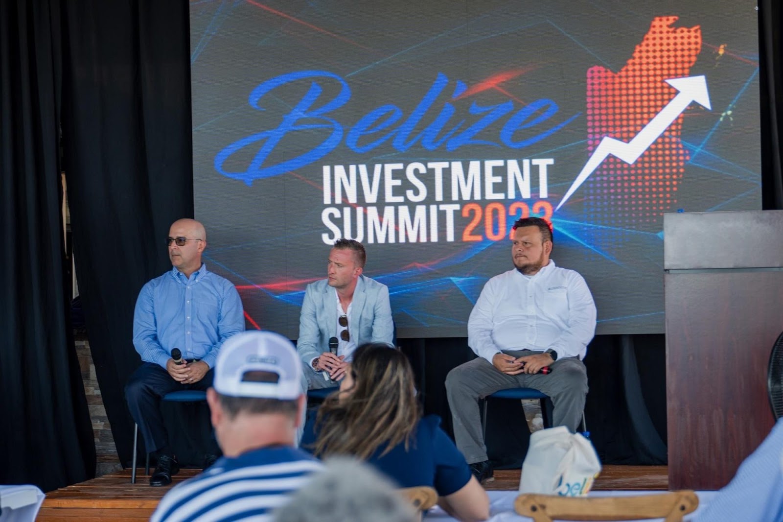 Dustin Rennie, John Lancet & Abil Castaneda Belize Investment Summit