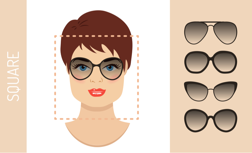 Square face shape glasses