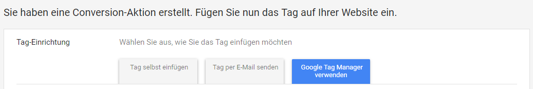 Google Ads Conversion Tracking mit GTM