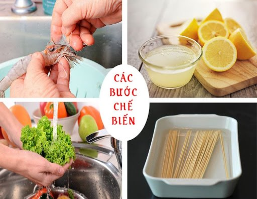 Các bước sơ chế tôm