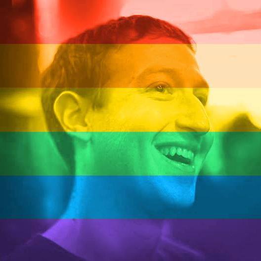 透過臉書大頭貼濾鏡，讓大眾得以公開表明自己參與的活動，同時增加該理念的曝光度 - 取自Mark Zuckerberg 臉書