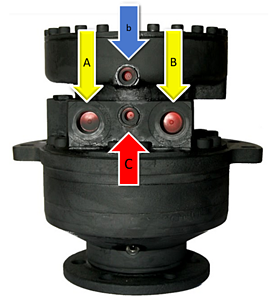 Ports on a final drive motor