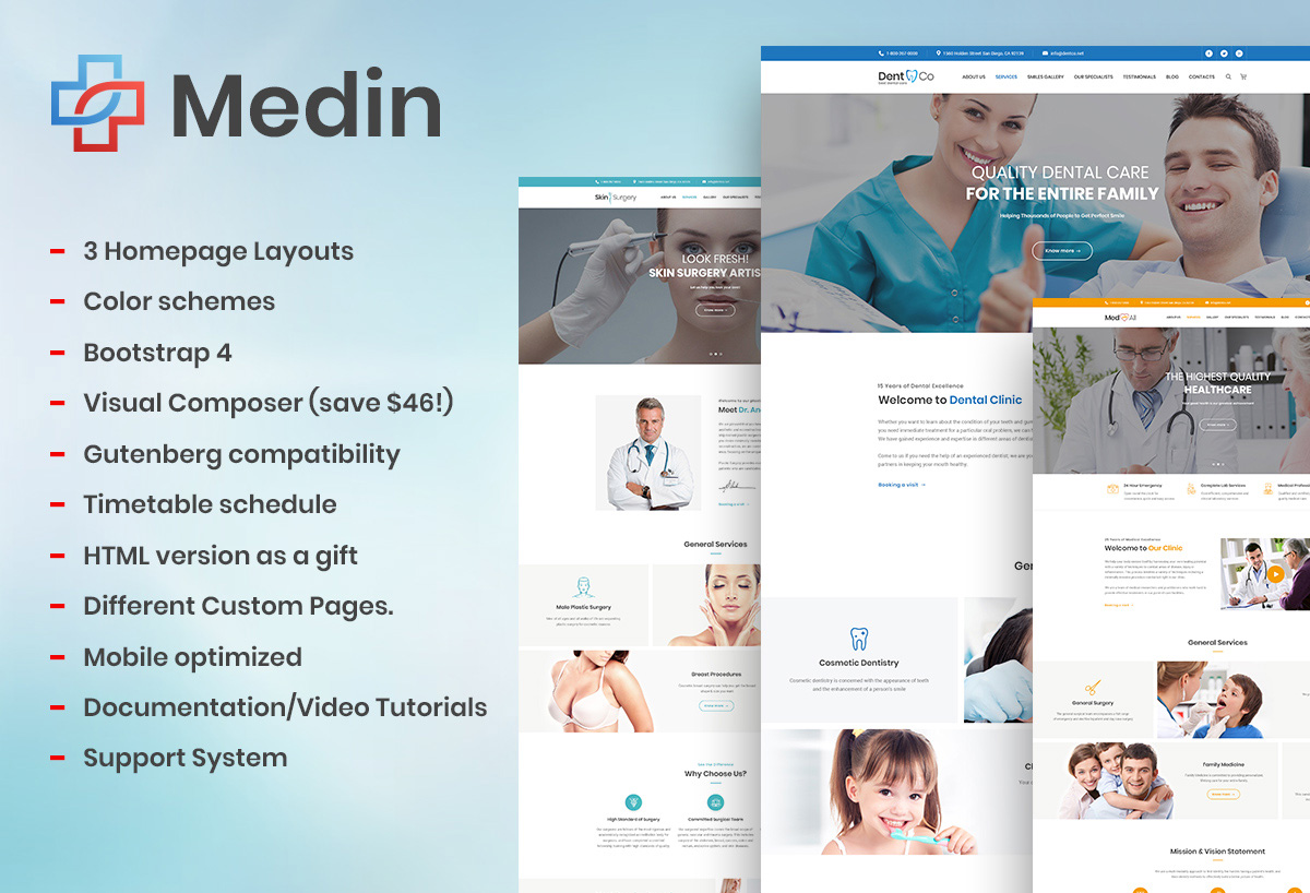 tema de wordpress médico simple medin